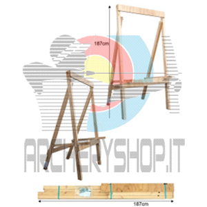 Cavalletto in legno Avalon per paglione battifreccia  4 gambe - fino a 90cm target