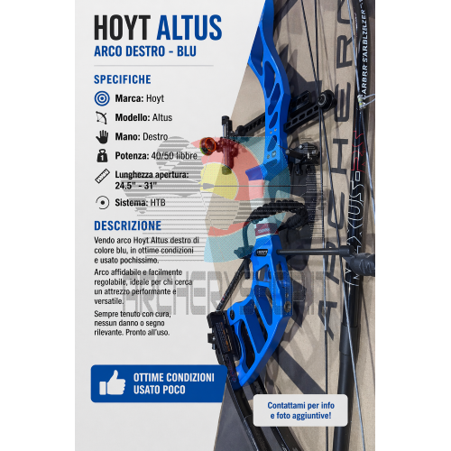 Arco Compound Hoyt Altus -DESTRO (USATO)